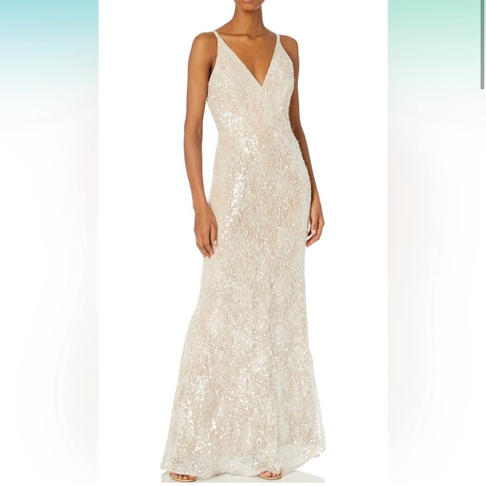 Dress the Population Lace Dress in Cream
